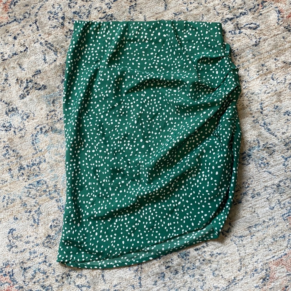 Nordstrom semi-formal green asymmetrical skirt